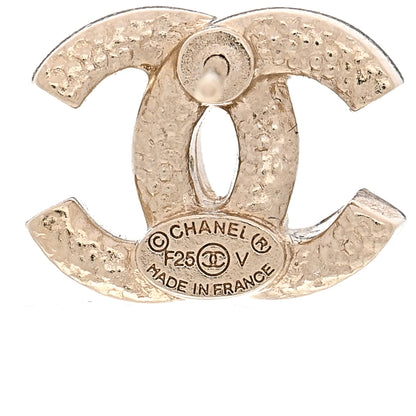 Chanel Metal Crystal CC Earrings Gold 4 of 5