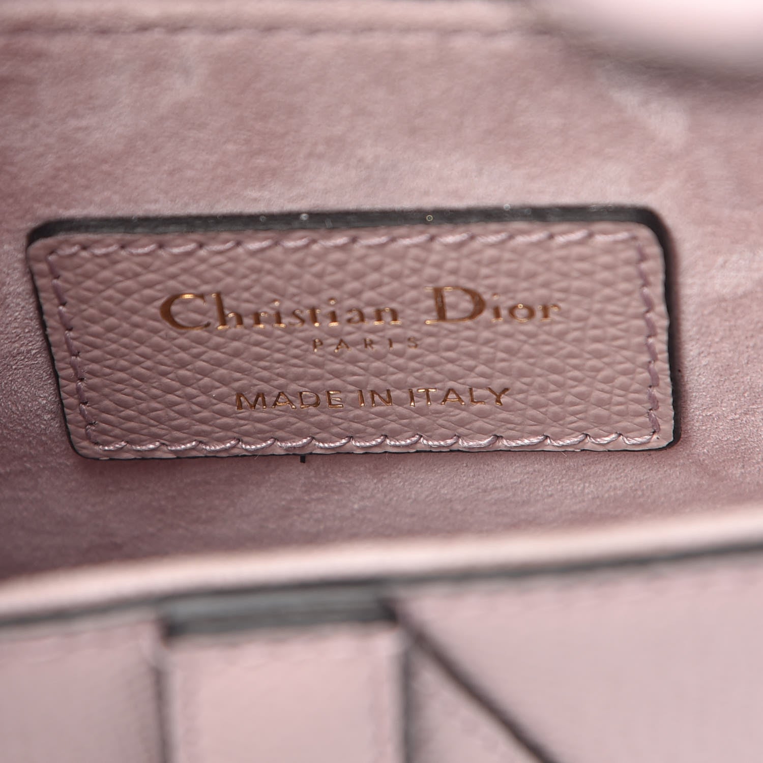 Christian Dior Grained Calfskin Mini Saddle Bag Light Pink 8 of 9