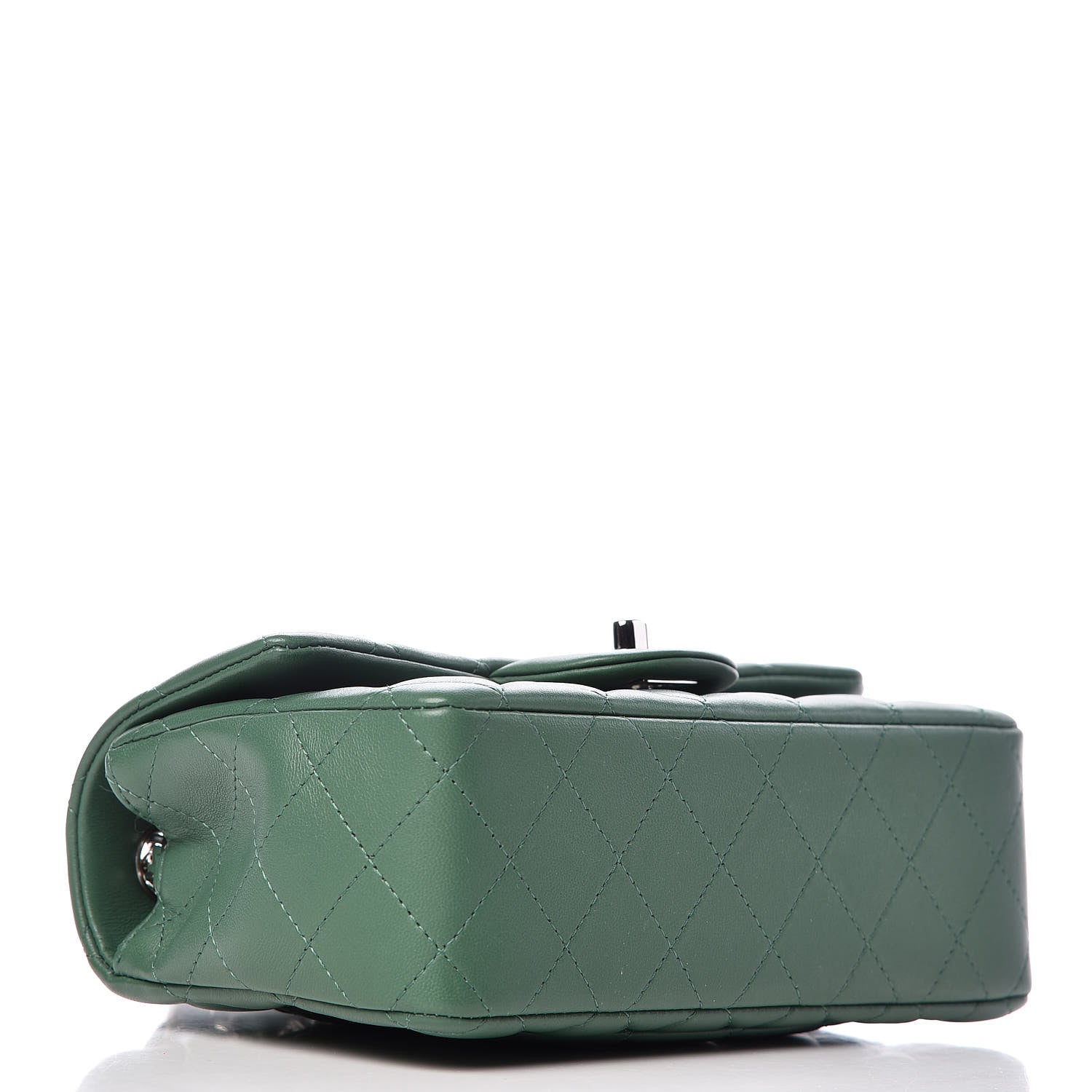 Chanel Lambskin Quilted Mini Rectangular Flap Green 4 of 9