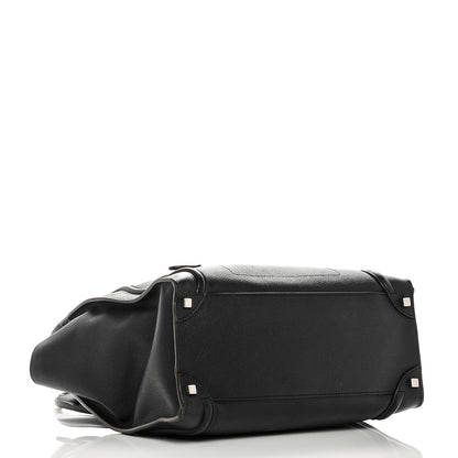 Celine Drummed Calfskin Shoulder Luggage Black 4 of 8