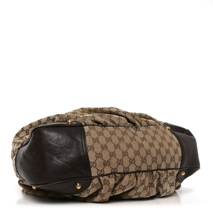 Gucci Monogram Large Jockey Hobo Dark Brown 4 of 11