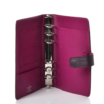 Louis Vuitton Epi Medium Ring Agenda Cover Cassis 5 of 10