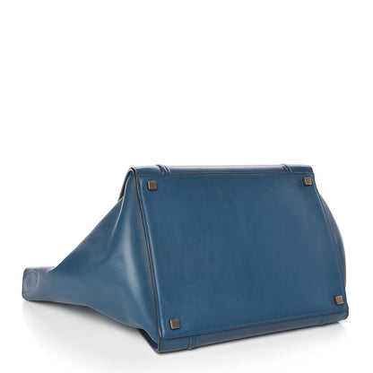 Celine Nappa Calfskin Medium Phantom Luggage Metallic Blue 4 of 9