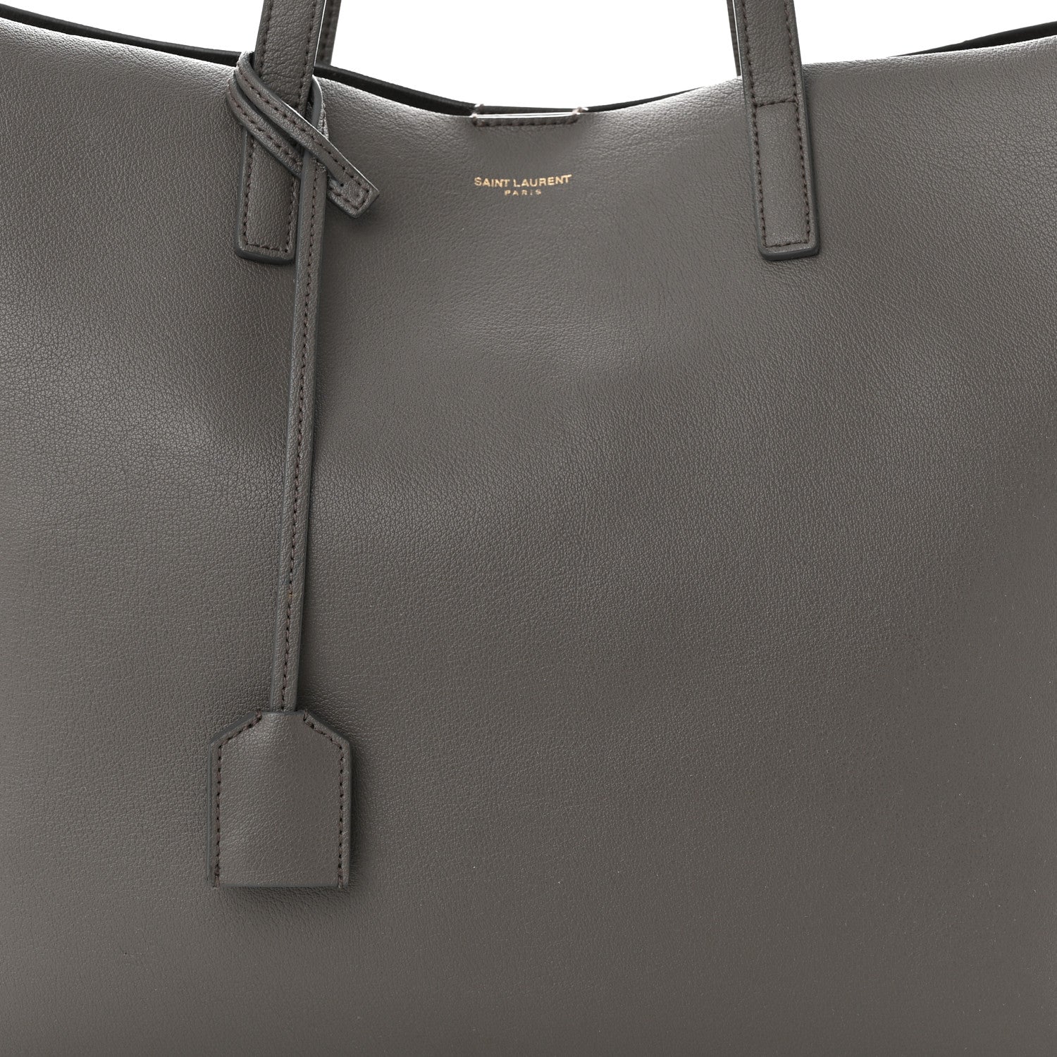 Saint Laurent Calfskin Large Shopping Tote Asphalt 9 of 16