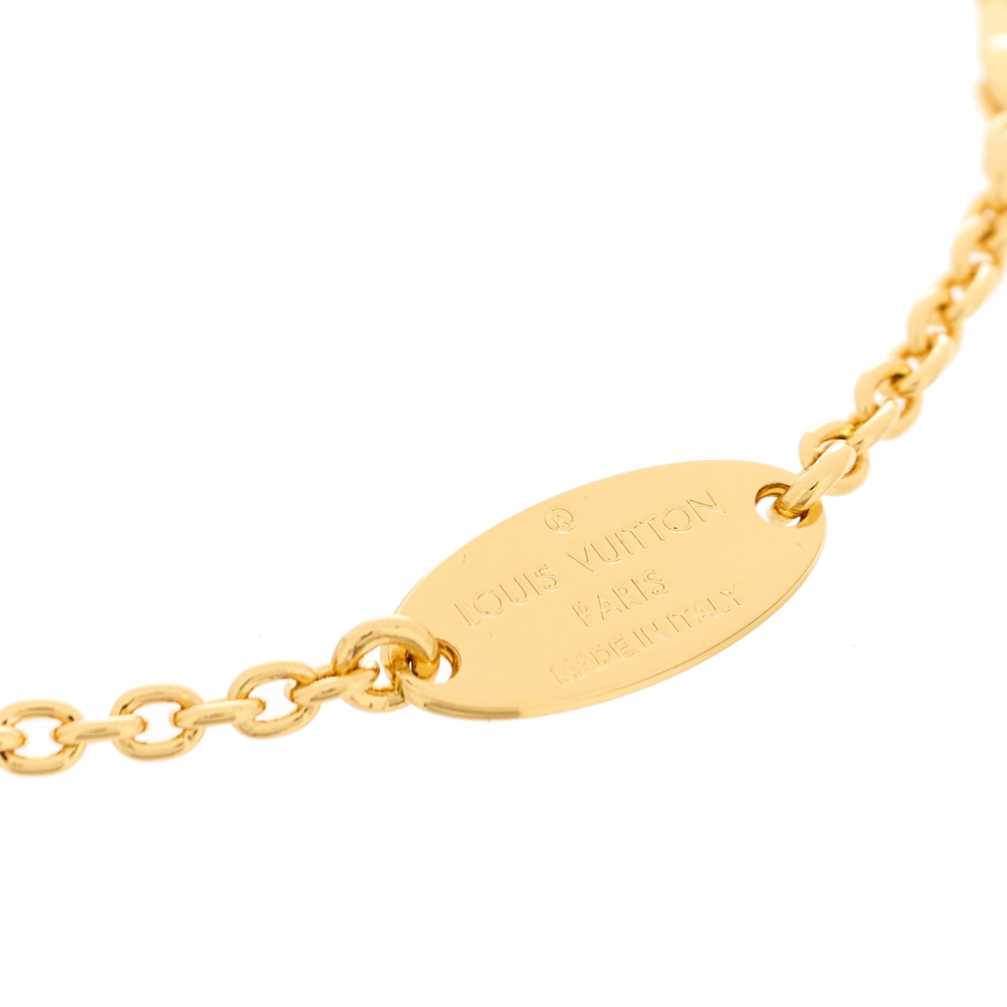Metal Crystal LV Iconic Bracelet Gold