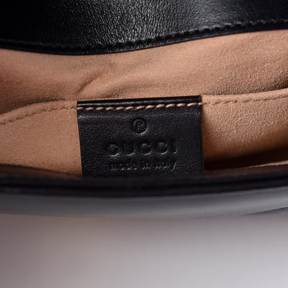 Gucci Calfskin Matelasse Mini GG Marmont Shoulder Bag Black 4 of 7