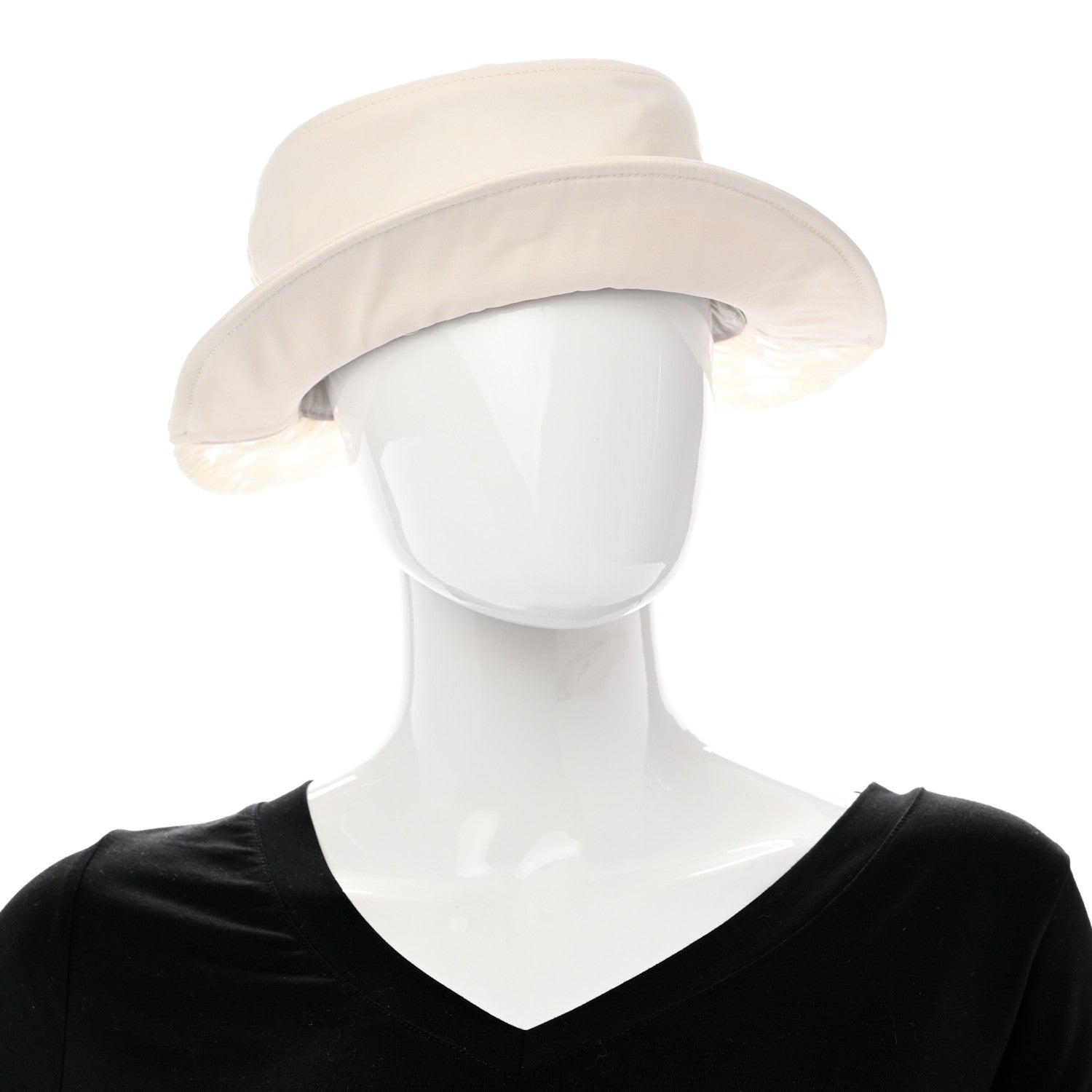 Christian Dior Nylon Crochet Oblique Hat M Ivory 2 of 8