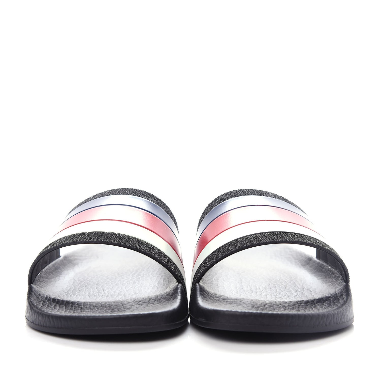 Rubber Web Mens Pool Slide Sandals 5 Black Mystic White Hibiscus Red Marine