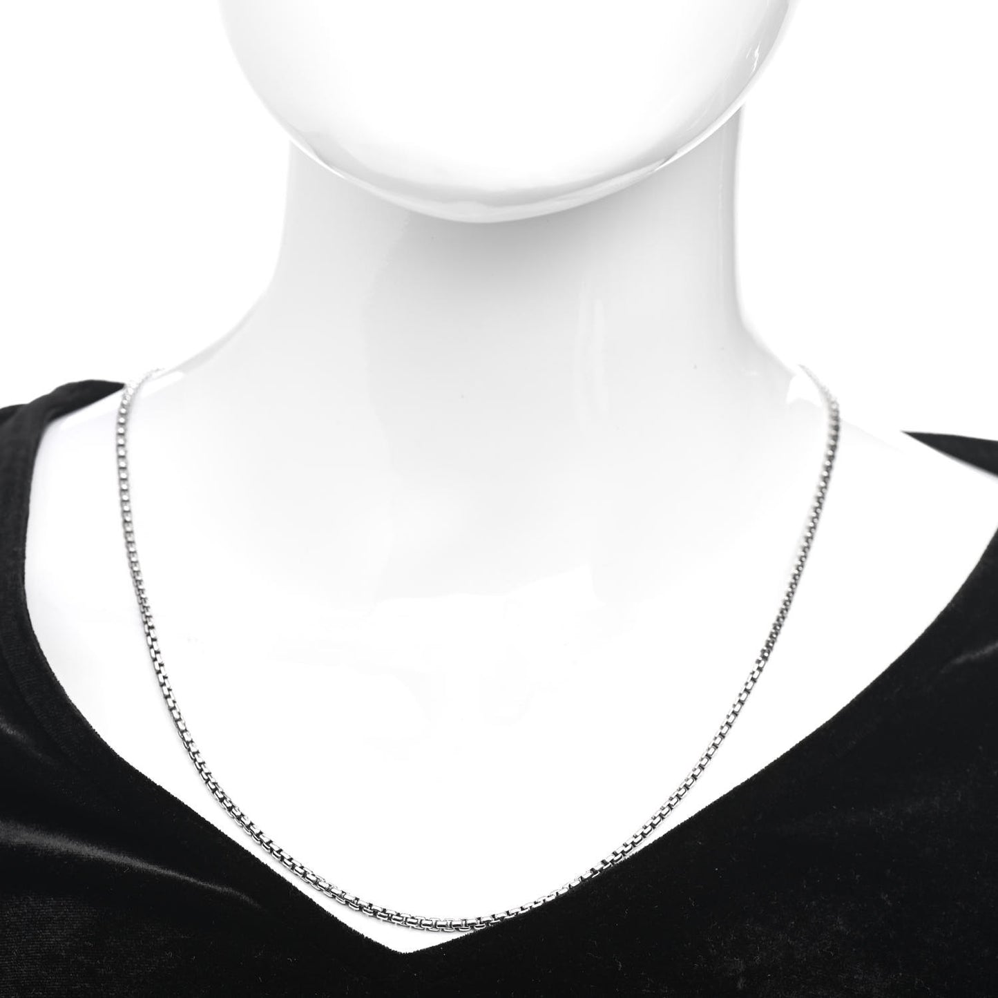 Sterling Silver 2.7mm Small Box Chain Necklace 22"