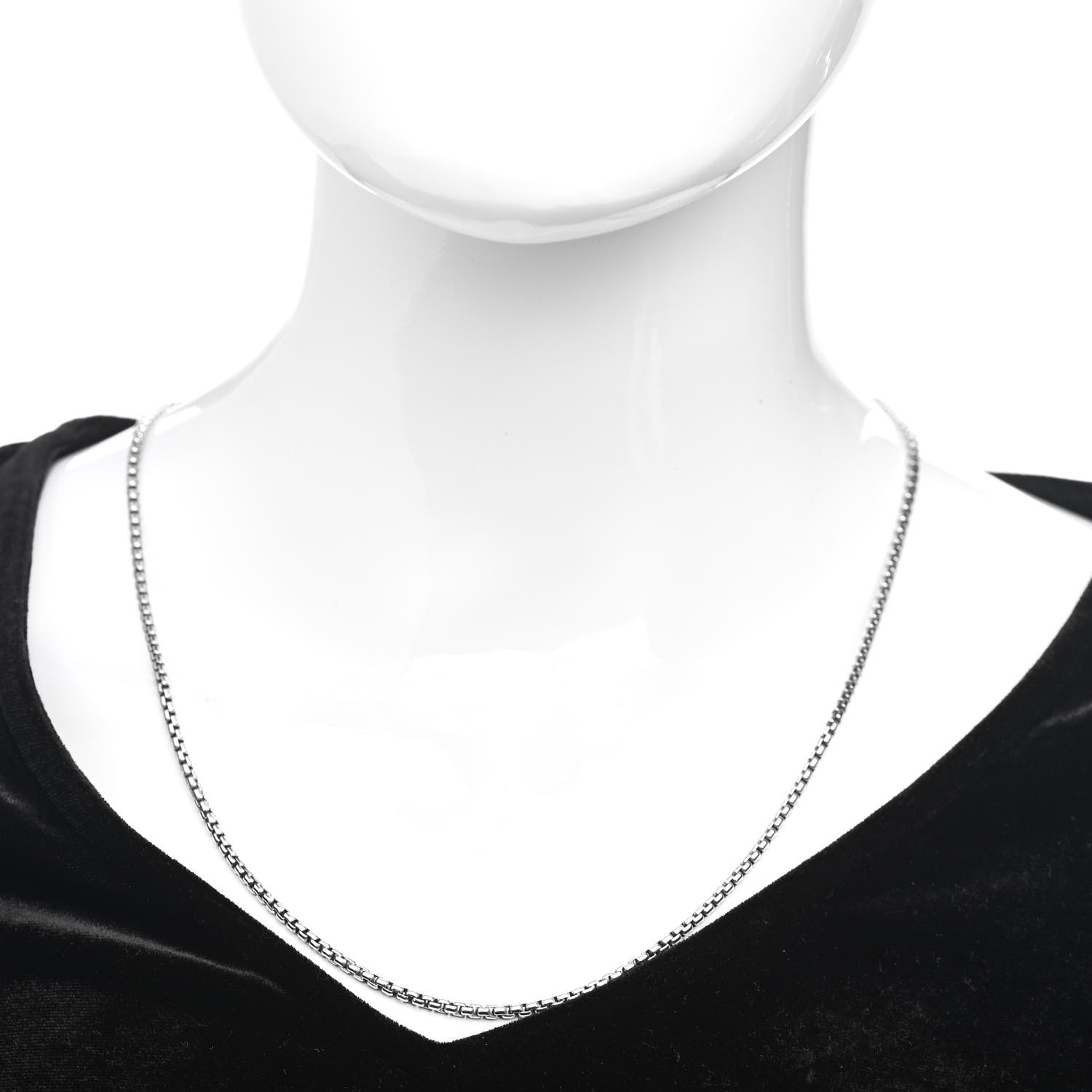 David Yurman Sterling Silver 2.7mm Small Box Chain Necklace 22" 2 of 4