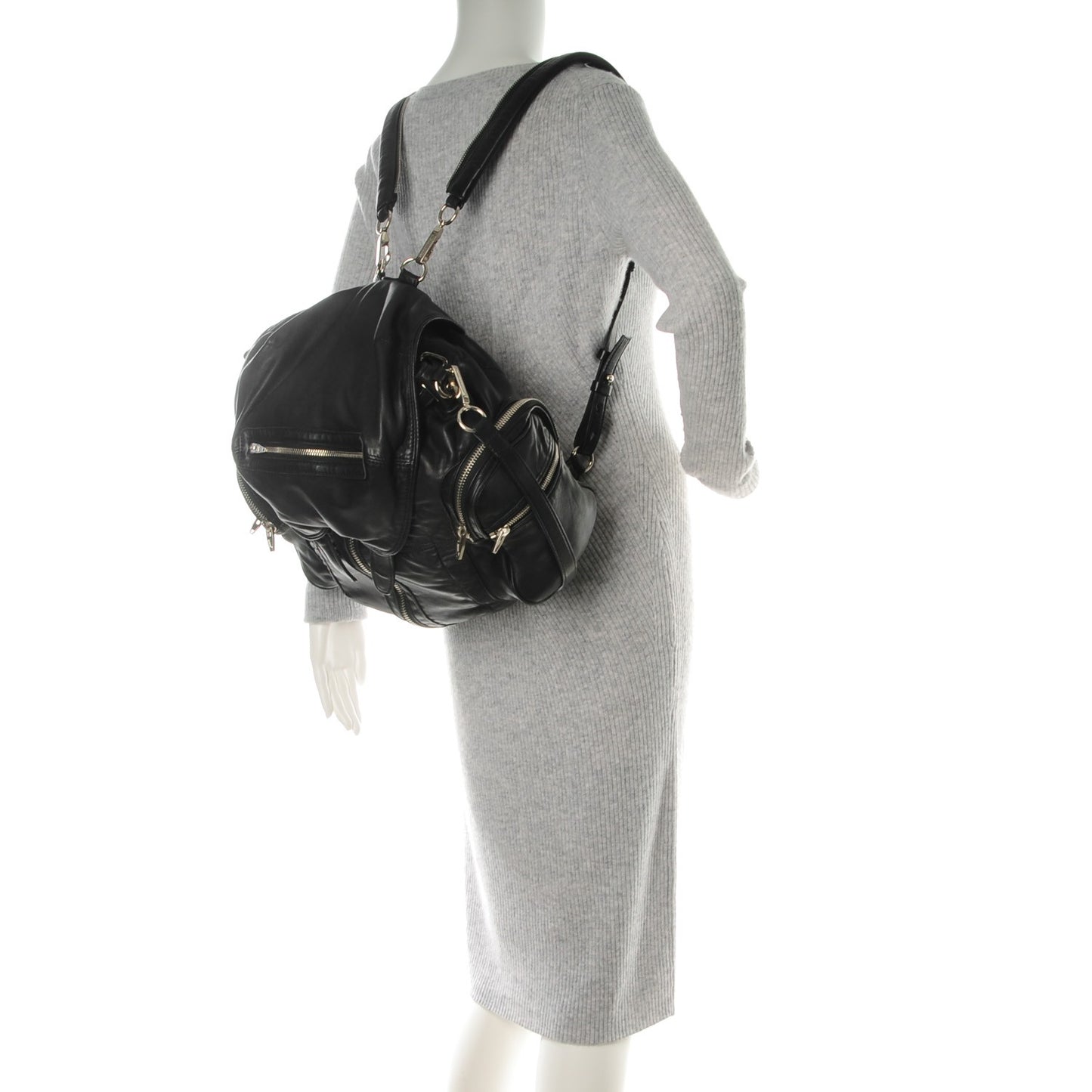 Lambskin Marti Backpack Washed Black Rhodium Hardware