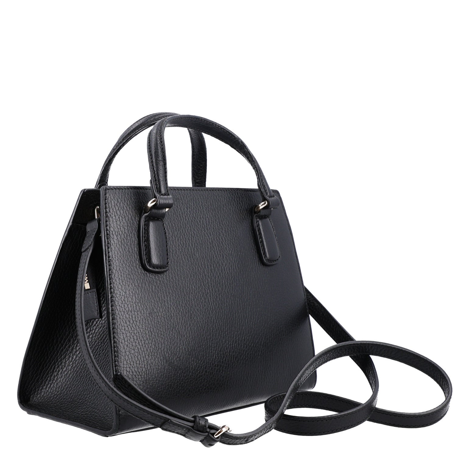 Gucci Pebbled Calfskin Medium Soho Top Handle Satchel Black 3 of 10