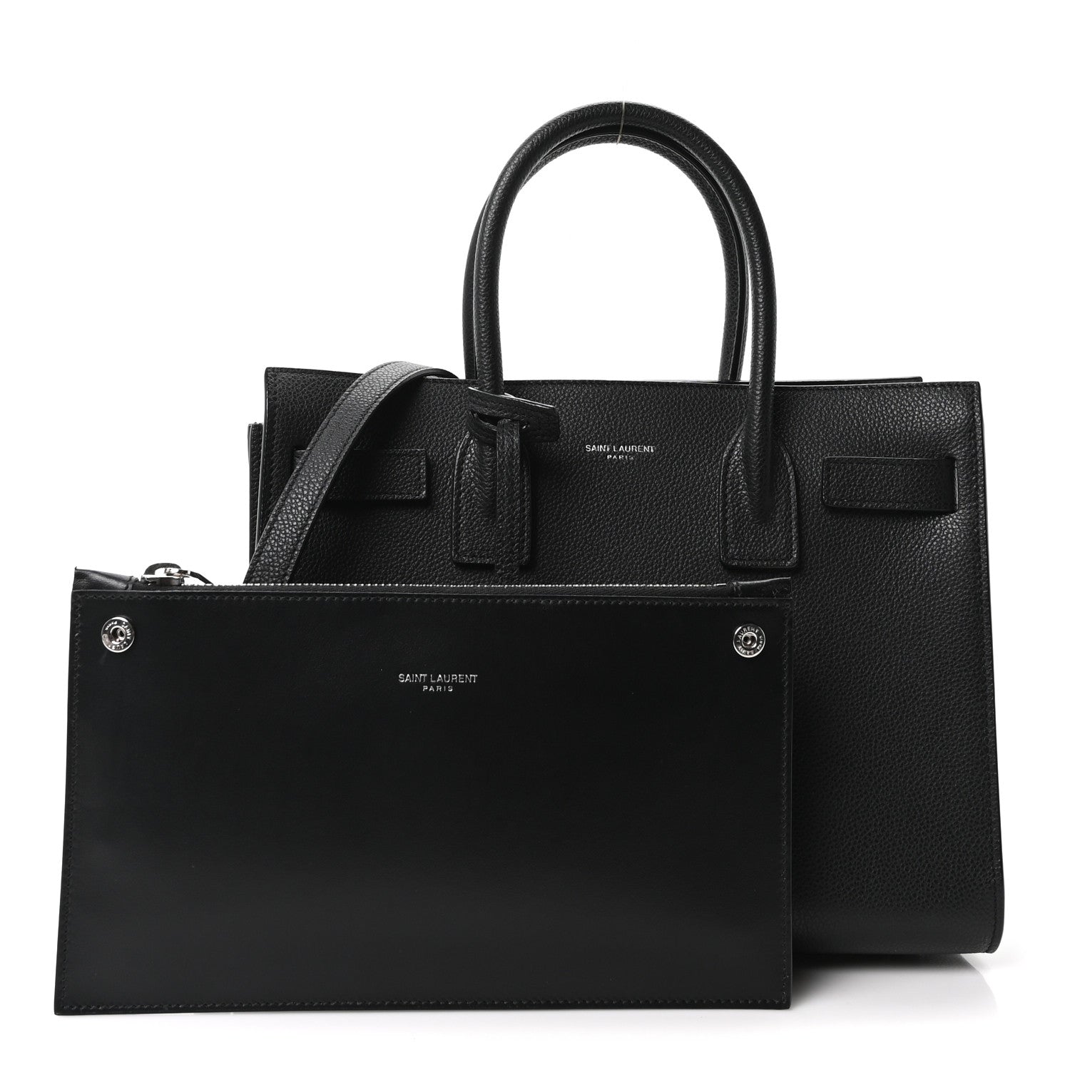 Saint Laurent Grained Calfskin Baby Sac De Jour Black 3 of 11