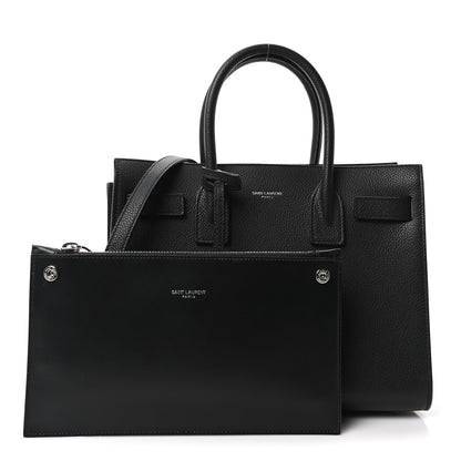 Saint Laurent Grained Calfskin Baby Sac De Jour Black 3 of 11