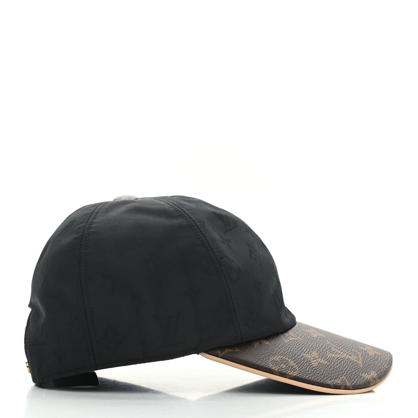 Polyester Silk Monogram LV Get Ready Cap M Black