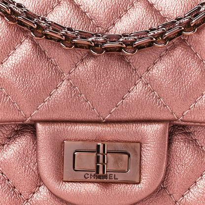 Chanel Metallic Grained Calfskin Quilted 2.55 Reissue Mini Flap Copper Pink 9 of 11
