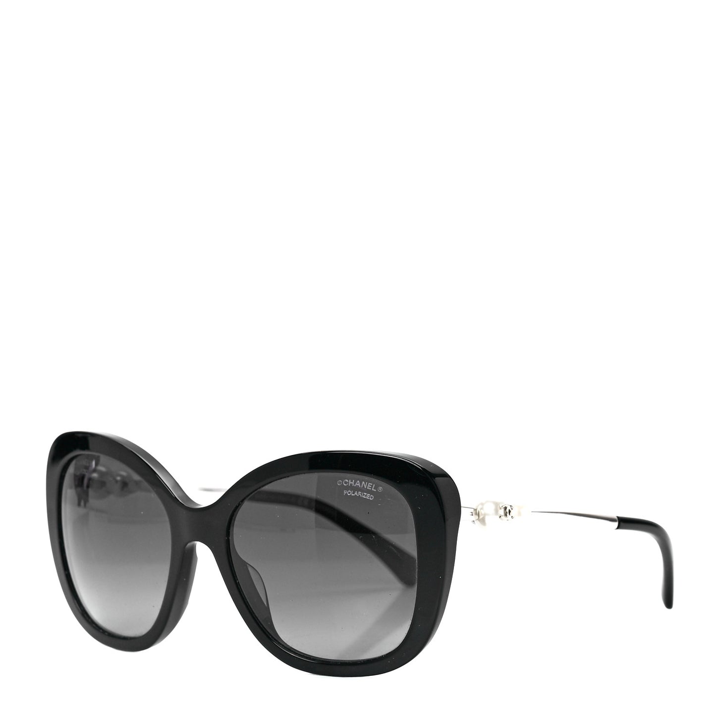Acetate Polarized Butterfly Winter Pearl Sunglasses 5339-H-A Black