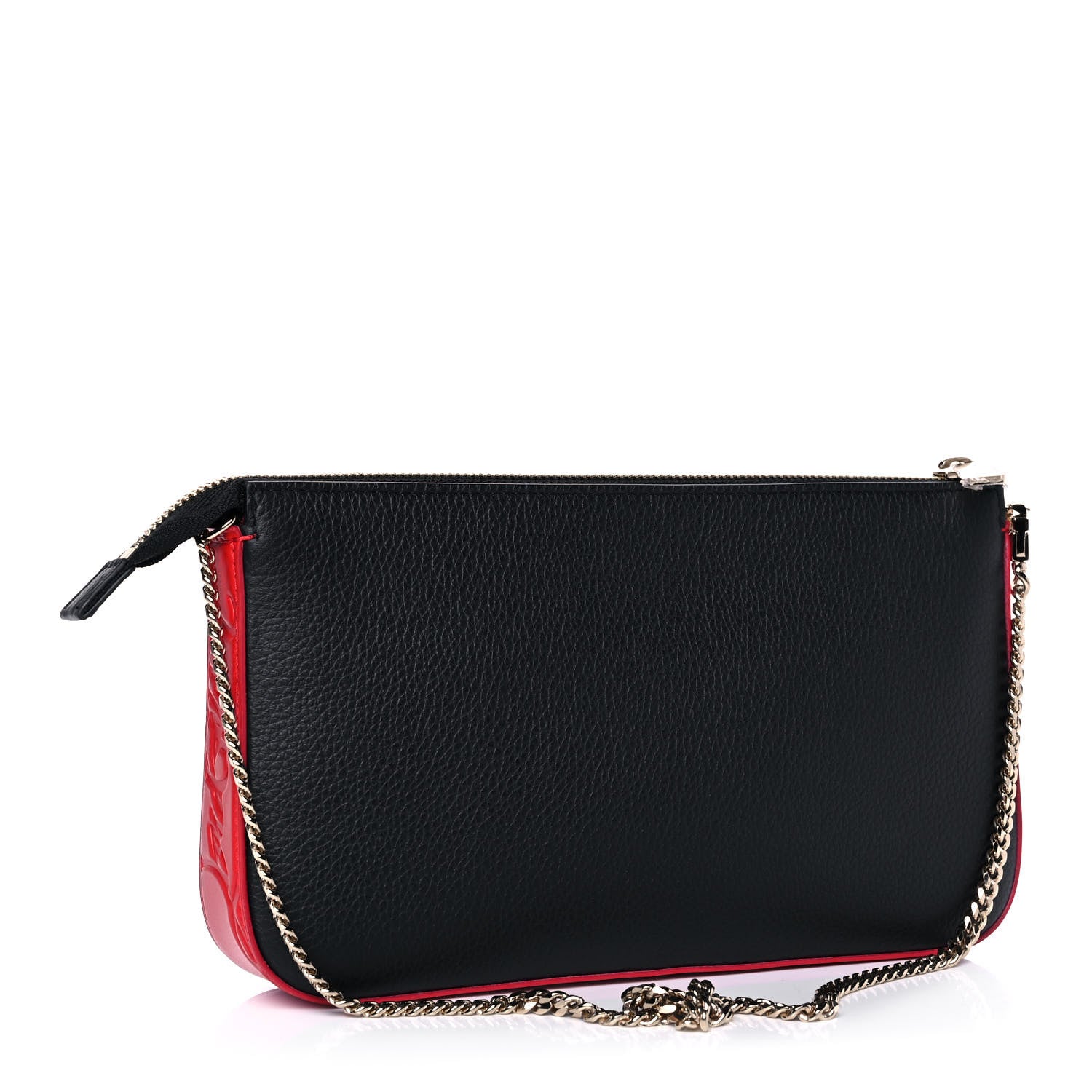 Christian Louboutin Calfskin Loubila Chain Clutch Black 3 of 9
