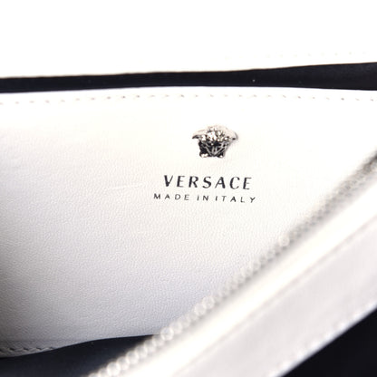 Versace Croc Stamped Patent Palazzo Sultan Shoulder Bag White 6 of 8