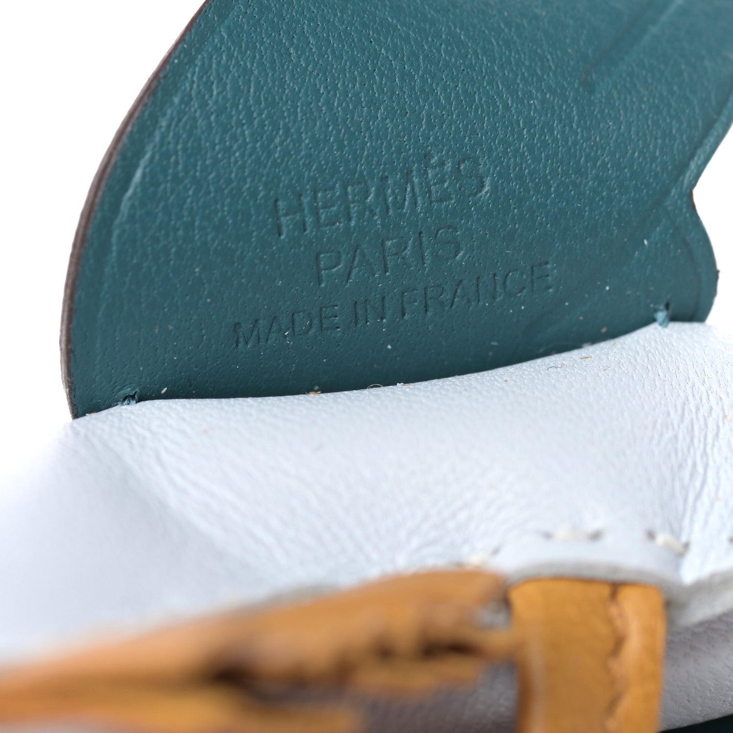 Hermes Milo Lambskin Grigri Rodeo Pegase Horse Bag Charm PM Bleu Brume Sesame Vert Bosphore 3 of 3