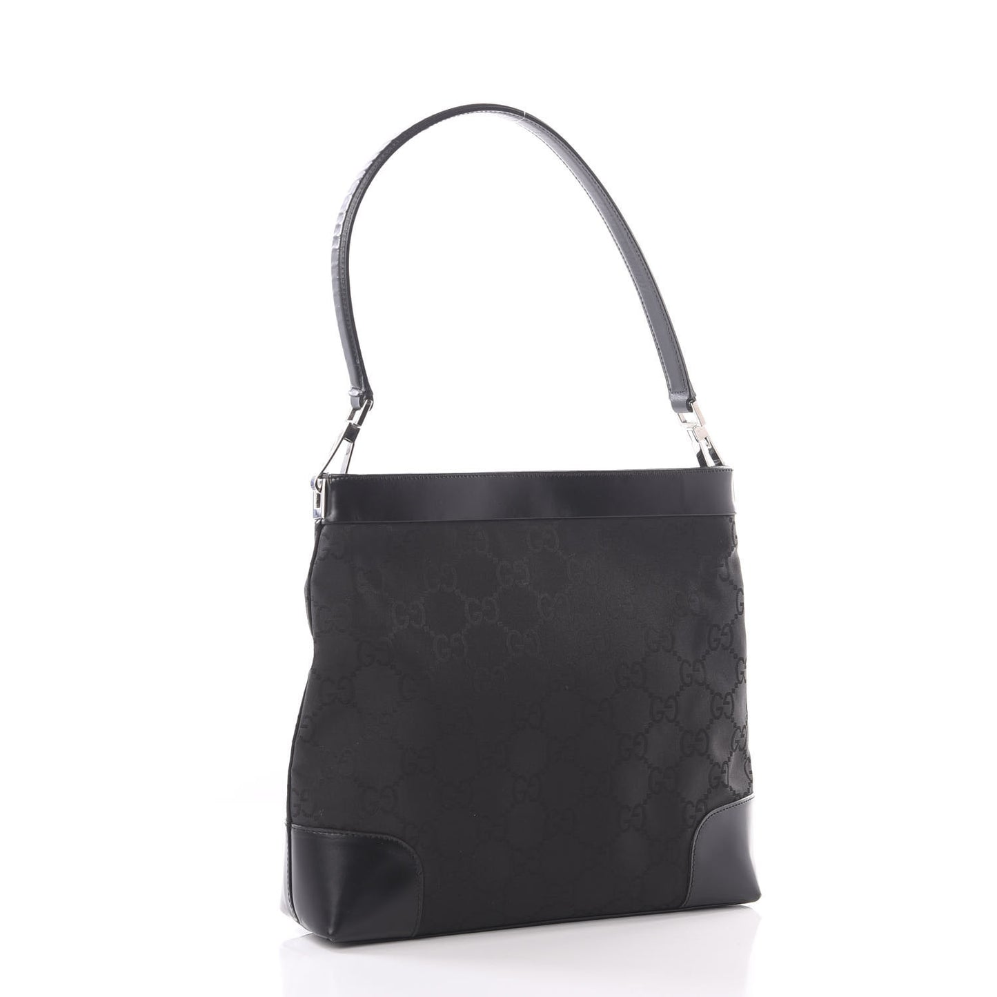 Nylon Monogram Tote Bag Black