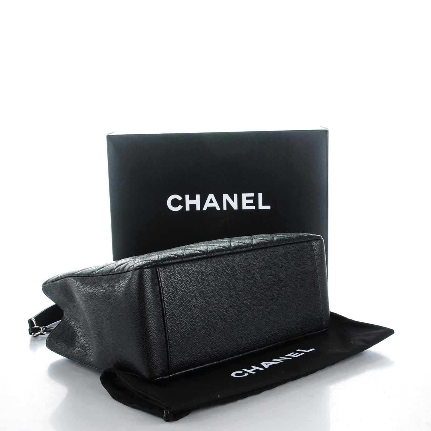 Caviar Quilted Grand Shopping Tote GST Black