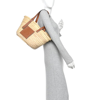 Loewe Raffia Basket Tote Bag Natural Tan 2 of 11