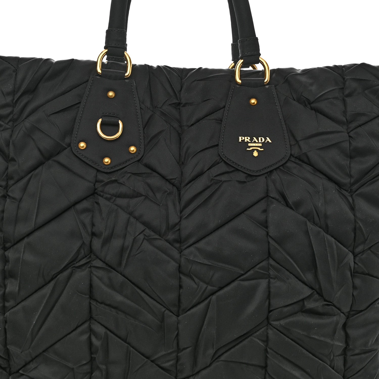 Prada Tessuto Nylon Gaufre Tote Black 7 of 12