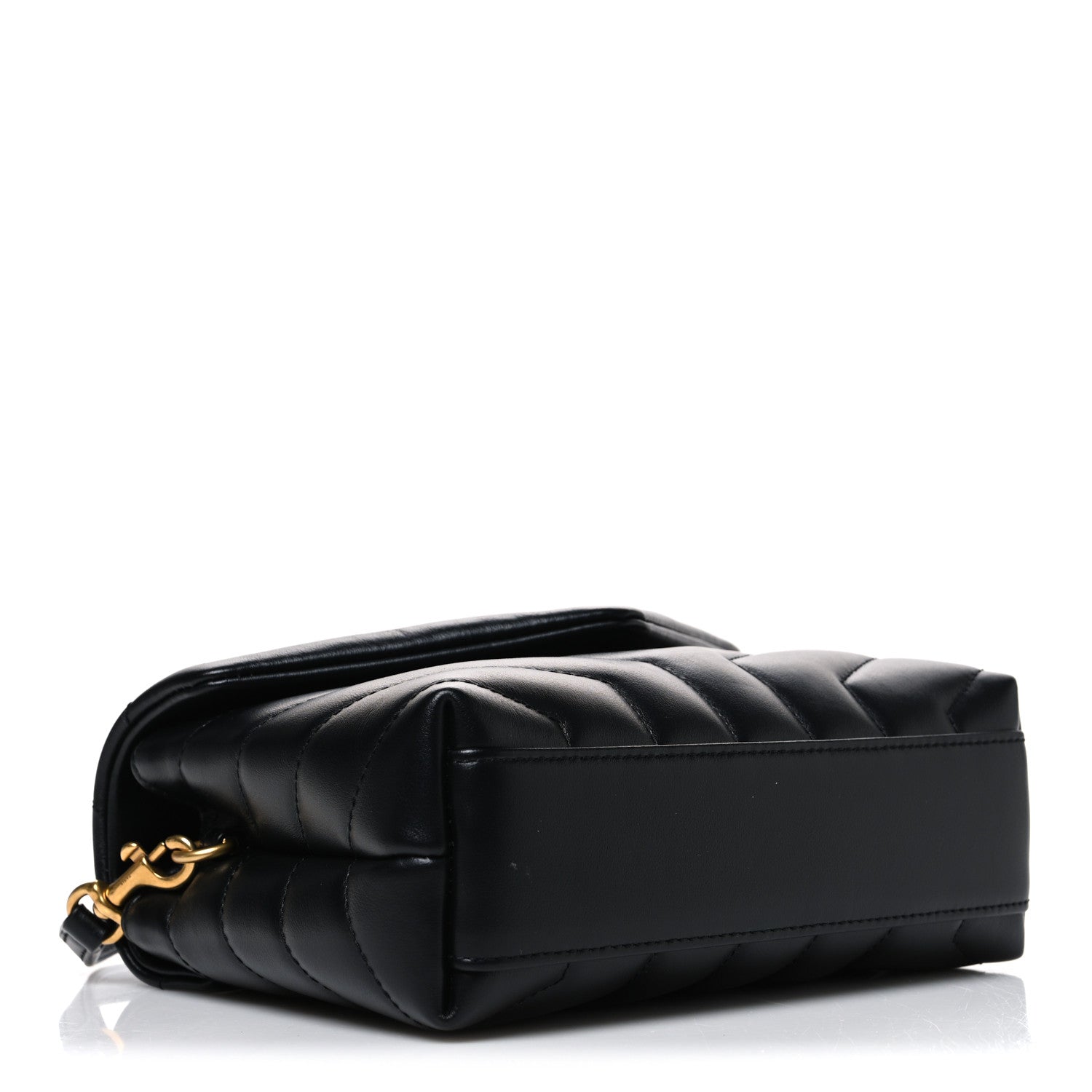 Saint Laurent Calfskin Y Quilted Monogram Toy Loulou Crossbody Bag Black 4 of 10
