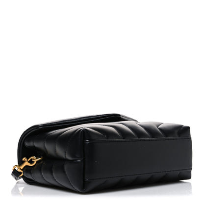 Saint Laurent Calfskin Y Quilted Monogram Toy Loulou Crossbody Bag Black 4 of 10