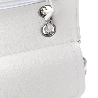 Chanel Caviar Quilted Medium Double Flap White 15 of 16