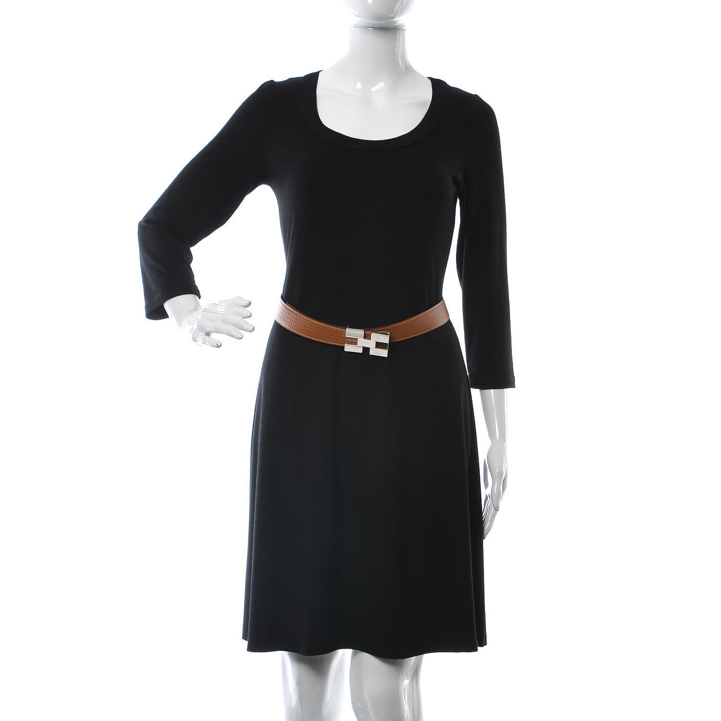 Epsom Perforated 32mm Belt 95 Gold Black