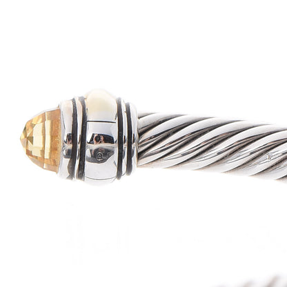 David Yurman Sterling Silver 14K Yellow Gold Citrine 5mm Cable Classics Bracelet 5 of 5