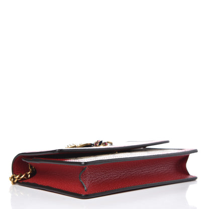 Gucci GG Supreme Monogram Web Queen Margaret Chain Wallet Red 4 of 7