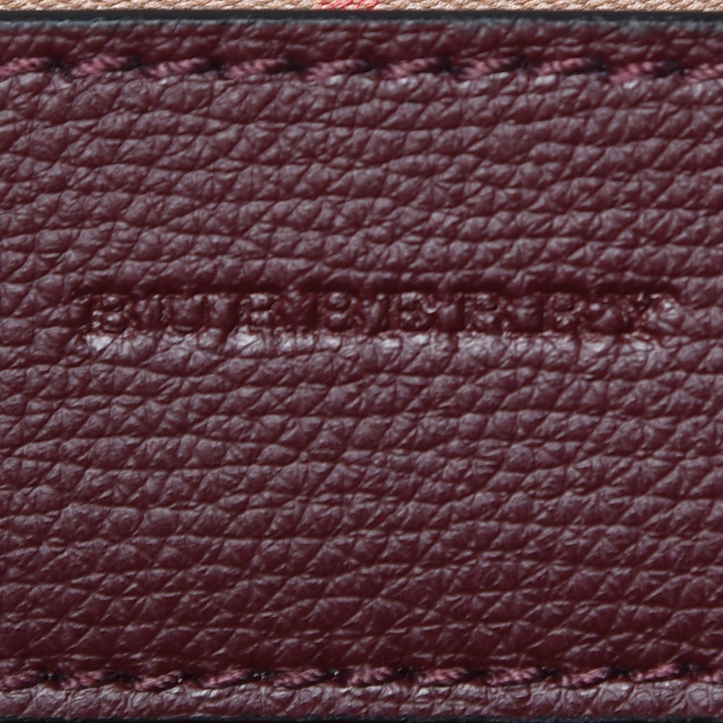 Calfskin Crest Embossed Small Tote Burgundy