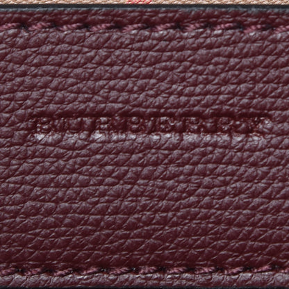 Burberry Calfskin Crest Embossed Small Tote Burgundy 6 of 8