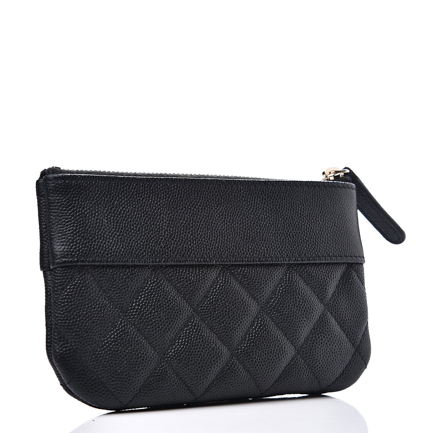 Chanel Caviar Quilted Small Vintage Mademoiselle Cosmetic Case Black 2 of 7