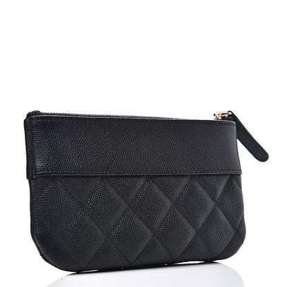 Chanel Caviar Quilted Small Vintage Mademoiselle Cosmetic Case Black 2 of 7