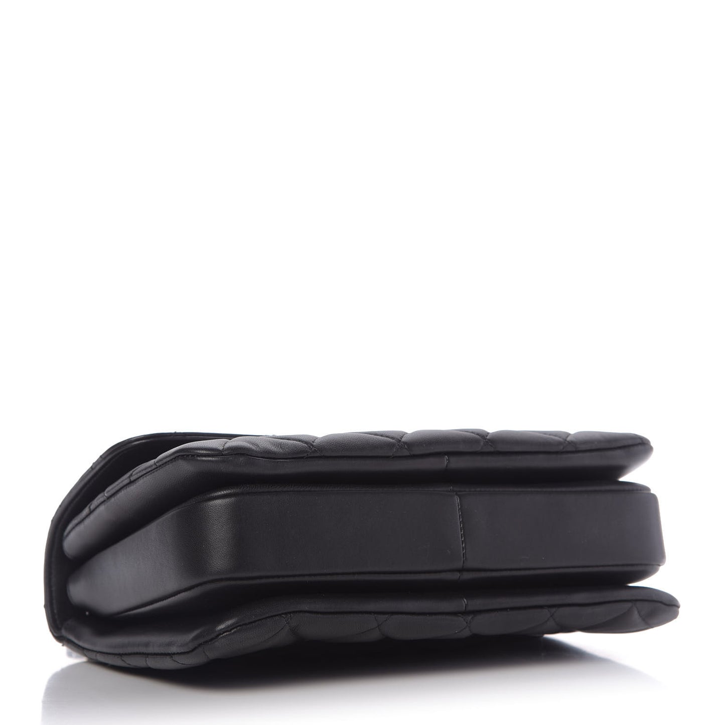 Lambskin Quilted Small Trendy CC Dual Handle Flap Bag Black