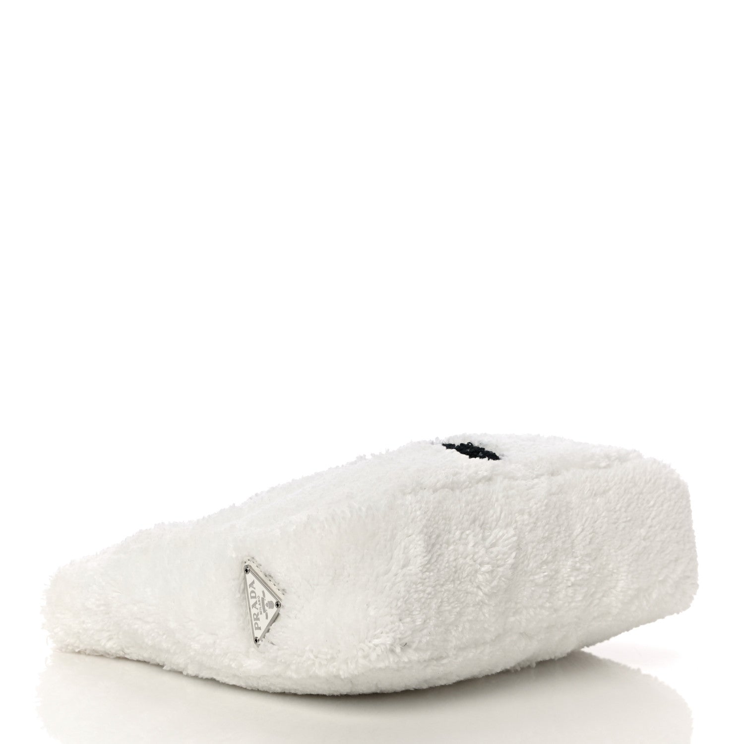 Prada Terry Cloth Mini Re-Edition 2000 Bag White Black 4 of 9
