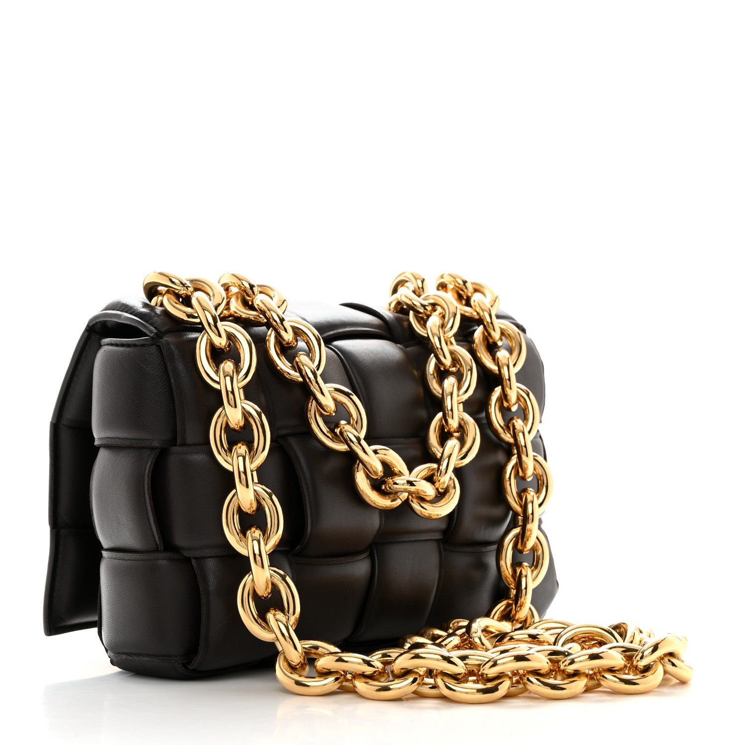 Bottega Veneta Lambskin Maxi Intreccio Padded Chain Cassette Crossbody Bag Fondant 2 of 10
