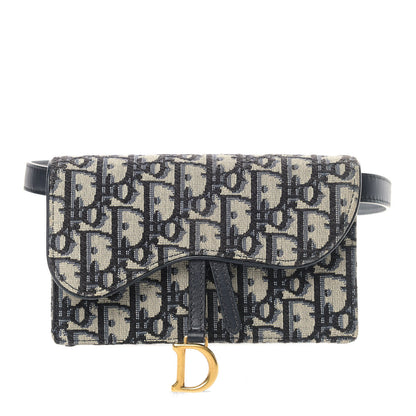 Christian Dior Oblique Saddle Belt Bag Blue 1 of 7