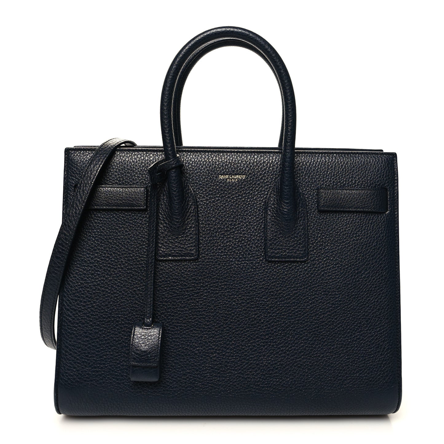 Grained Calfskin Small Sac De Jour Navy