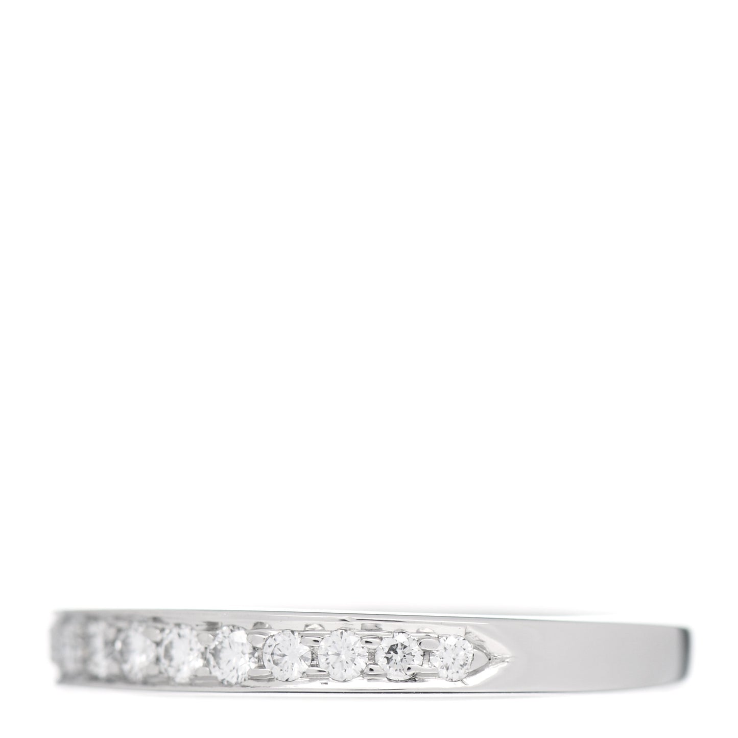 Platinum Diamond .22ctw Half Circle Wedding Band Ring 48 4.5