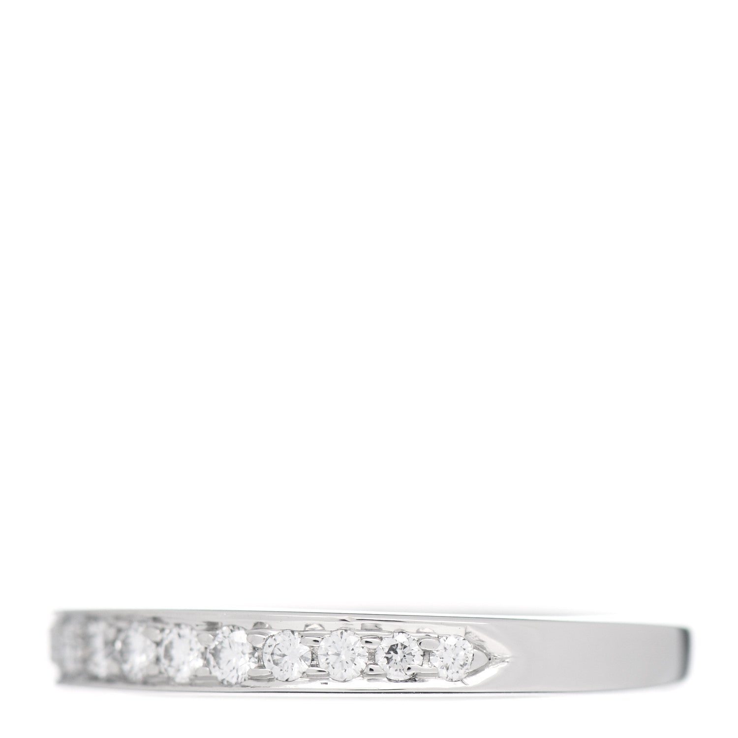 Tiffany Platinum Diamond .22ctw Half Circle Wedding Band Ring 48 4.5 3 of 5