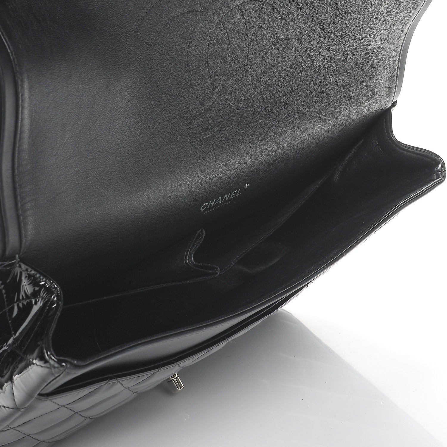 Chanel Patent Quilted Maxi Double Flap Black 5 of 7