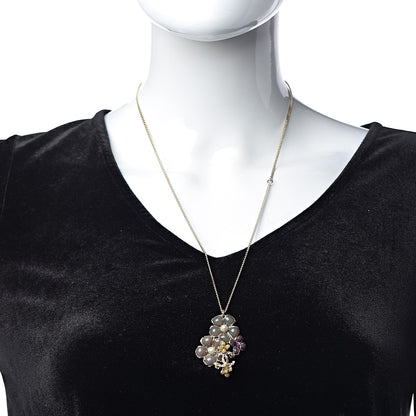 Chanel Pearl CC Camellia Flower Necklace Gold 2 of 6