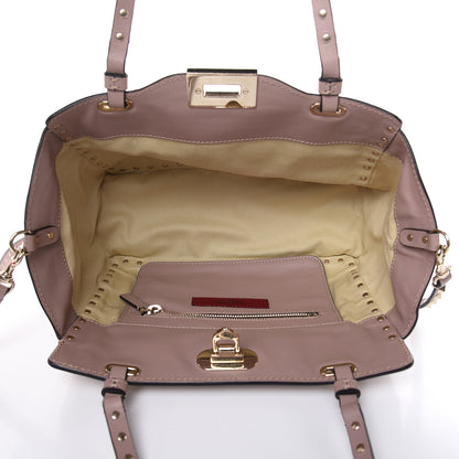 Valentino Garavani Vitello Small Rockstud Tote Poudre 5 of 15