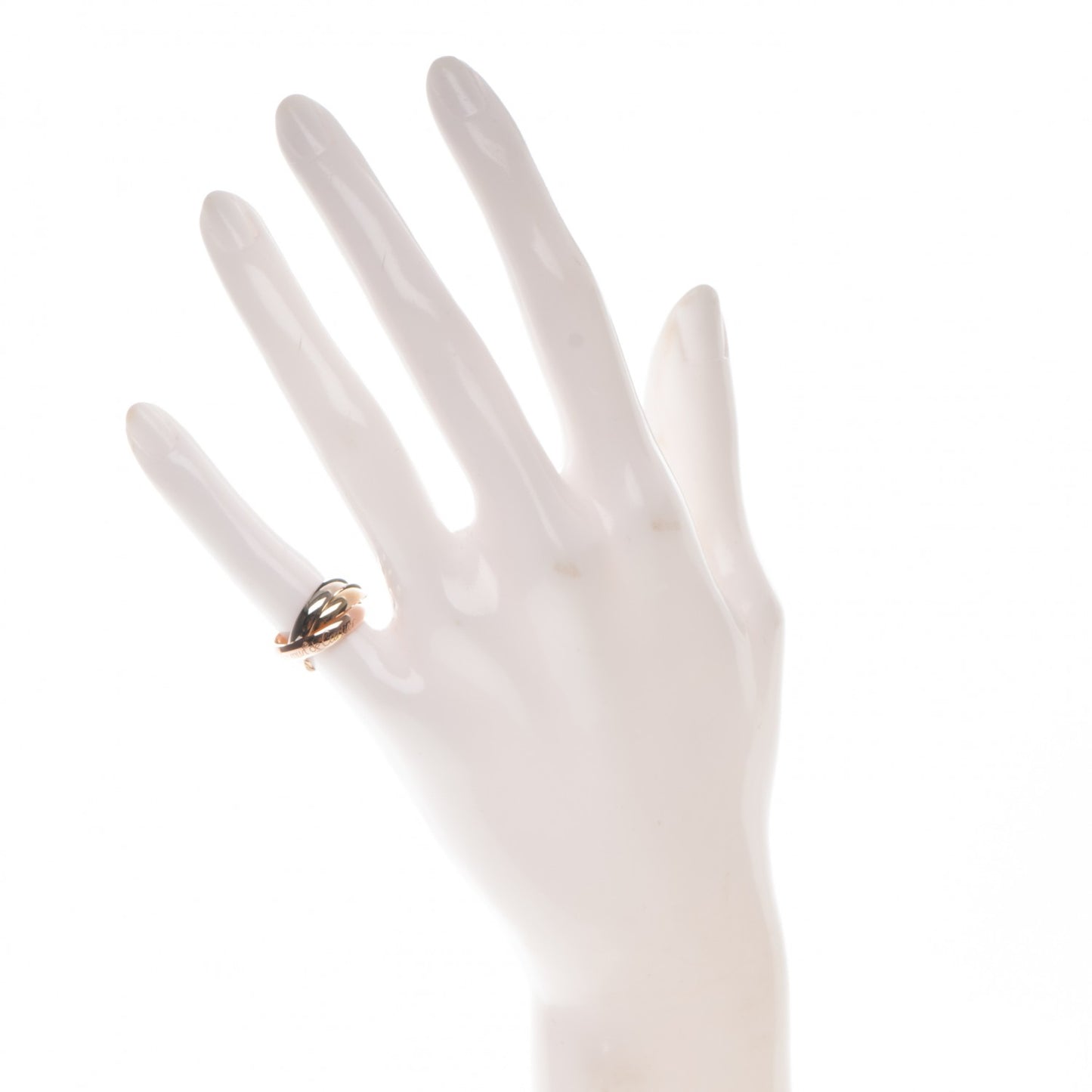 18K Pink Yellow White Gold Small Trinity Ring 47 4