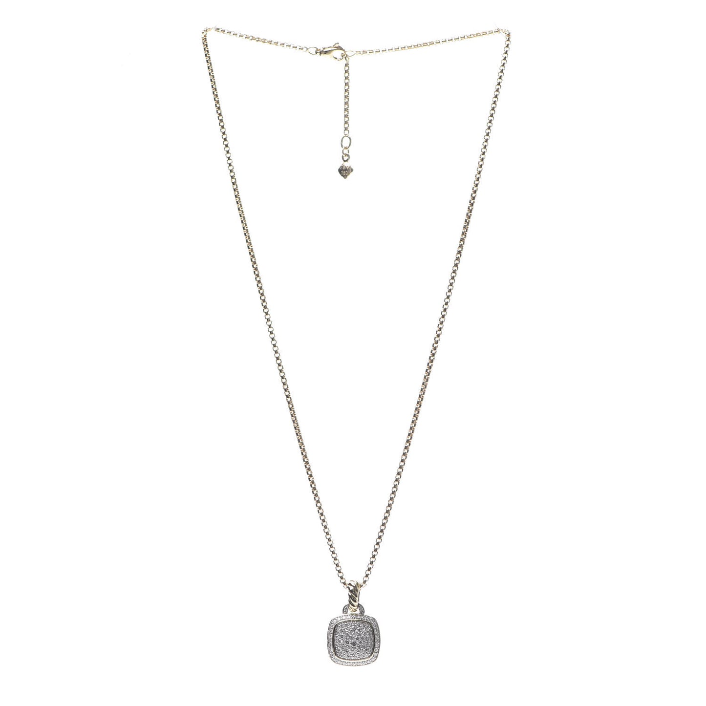 18K Yellow Gold Diamond 11mm Albion Pendant Necklace
